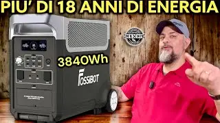 Per più di 18 anni abbassa di 3840Wh la bolletta elettrica e costa poco Power station Fossibot F3600