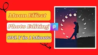 चाँद छुपा बादल में, Creative Moon Magic Photo Effect, Only in 1 Minute, PicsArt Tutorial. #shorts