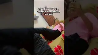Siblings foot fight 🤩#shorts #siblings