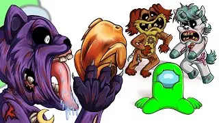 Smiling Critters Zombie attack | Mini Crewmate and Co vs Zombie Smiling Critters | Among Us Video