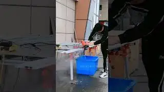 F9601 dual marble cutter one stop cutting with 45 degree chamfer