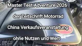 Master Test Adventure 2026 Zeitschrift Motorrad - China Bike Werbeveranstaltung
