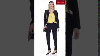 REGATA COM VI&Eacute;S - AMARELO | BLAZER BICOLOR DECOTE CARECA - PRETO