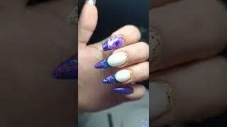 Выкладной френч 💅💜🌹ледяная роза 3D