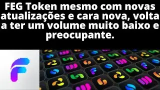 FEG Token volta a cai mais forte, s&oacute; hoje temos uma queda de 12%, baixo volume &eacute; preocupante!