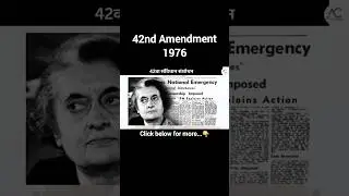 Impact of 42nd Amendment of Indian Constitution 1976 by Annie #polity