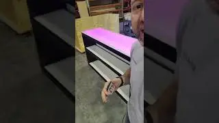 LED reception front counter with moving lights