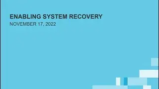IBM Z Webinar Series: Enabling System Recovery