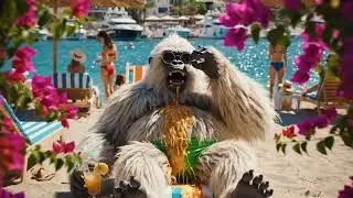 Yeti on vacation in Saint Tropez