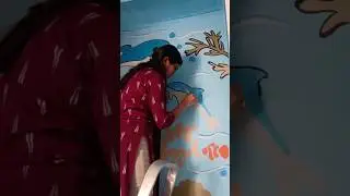 wall painting #acrylic #music #entertainment #spotify #song #diy #artandcraft #art #textureart