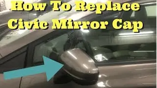 2012 2013 2014 2015 Honda Civic Как заменить крышку бокового зеркала, снять, установить, снять.