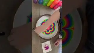 Colorful Flower Dish Plates Making From Multicolor Paints #artwork   #paintsart