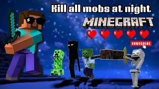KILL MOBS 🎮 AT NIGHT🌃 MINECRAFT🎧 BUT BUT.. TWIST INCHENMENT🥶 APPLE🍎 