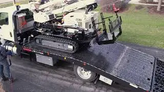 Loading a Geoprobe Drill Rig on a Versatran Retriever 6T Truck