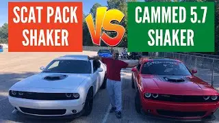 Cammed 5.7 R/T Challenger vs Scat Pack Shaker w/drag radials. Races are awesome!