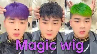 A man becomes handsome instantly after changing his hairstyle.😄#T&oacute;c Giả Nam #T&oacute;c Giả#メンズウィッグ #ウィッグ