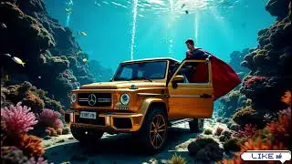 Underwater Stunt! Superman and the Golden G-Wagon Dive Deep 🌊💛