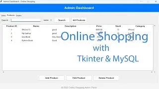 Online Shopping Management System with Tkinter & MySQL | Admin & User Dashboard