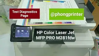 HP Color Laser Printer M281fdw (p5) - Test Diagnostics Page @Phongprinter #shorts