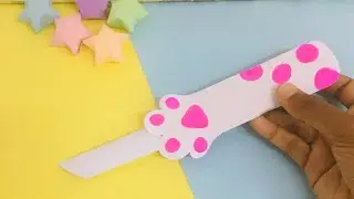 Magic paper knife / DIY paper tutorial / paper knife / magic knife / meow paper craft😱
