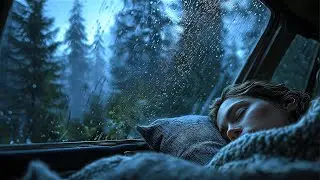 Falling Asleep in a Cozy Car 🌧️ Rain Sounds for Deep Sleep & Comfort
