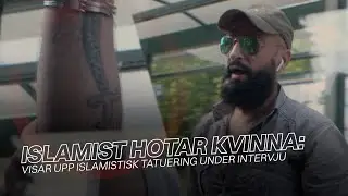 Islamist hotar kvinna p&aring; bussen: visar upp islamistisk tatuering