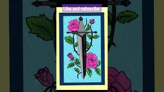 Rose sword digital art #digitalart #calming #satisfying #rose #artist