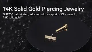 GU170G：14K Solid Gold Piercing Jewelry#14kgold #piercingjewelry #bodypiercing