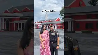 My Parents Now v/s Then! Fauji Dad & Model Mom💗 #shorts #youtubeshorts #glowup #parents #transition