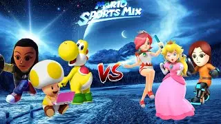Mario Sports Mix - Basketball (3 players, Hard CPU) Exhibition Match #36