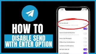 how to disable send with enter option on telegram