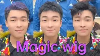 This Expression Is Really Amazing😄#T&oacute;c Giả Nam #T&oacute;c Giả#メンズウィッグ #ウィッグ