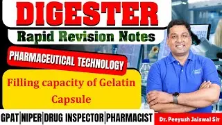 D-54 | Filling Capacity Of Gelatin Capsule- Technology | Rapid reviosion notes ##important
