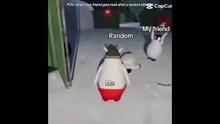 Pov: when your friend gets mad when a random kills him