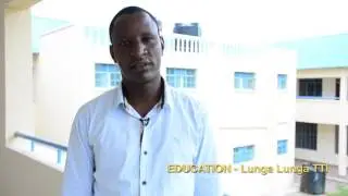 Nicolas Kaito, Assistant County Commissioner talks on the newly built Lunga Lunga TTI.