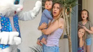 Our BABY’S REACTION to GIANT Easter BUNNY 😳... MASSIVE Scavenger Hunt