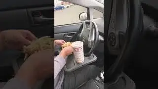 Steering wheel desk tray