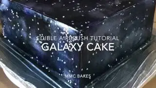 GALAXY CAKE - Quick Airbrush Tutorial - MMC BAKES