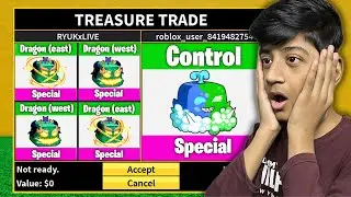 Trading CONTROL REWORK 😱 For 24 Hours In Blox Fruits Roblox!