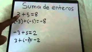 Sumar números enteros - Operaciones con signos