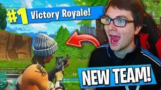 MY FIRST FORTNITE GAME IN MY NEW TEAM!