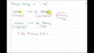 nouns ending in ung - A2 Bahasa Jerman - indonesia #doclernen