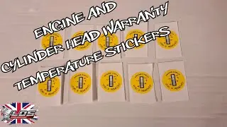 28mm or 17mm Engine block or cylinder head warranty temperature stickers
