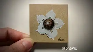 小皮球Jetties+嫩葉Poke Leaf創意禪繞畫教學Creative zentangle painting teaching