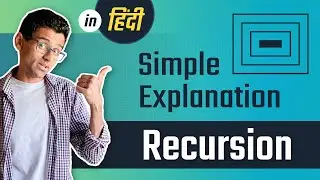 Simple Explanation of Recursion In Hindi | Recursion Python Tutorial Hindi