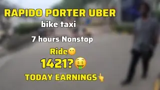 🤩🏍️7 Hours NONSTOP ride ( TODAY EARNINGS🤑) rapido #porter #chennai #vlog 