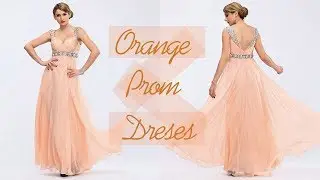 Orange Prom Dresses, 2018 Burnt Orange Prom Gowns, Cheap Neon Orange Prom Dress - Millybridal.org