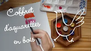Deux artisans, quatre mains et sept aquarelles ! | Coffret en bois d'aquarelles artisanales