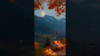 Autumn Moonlit Night 🌙 Cozy Mountain Ambience for Relaxation