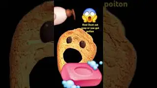 cookie eat by a soap